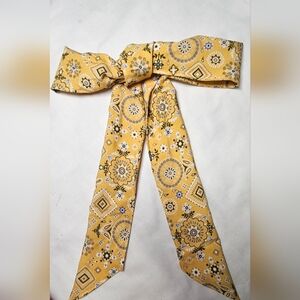 Yellow Bandana Patterned Handbag Or Hair Scarf